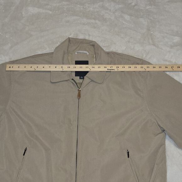 London Fog Men’s XL Beige Harrington Golf Jacket Zip Front Pockets Lightweight - Picture 7 of 14
